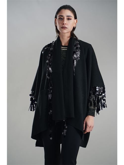 Mantella in maglia Love To Love by Gai Mattiolo | LV2027NERO